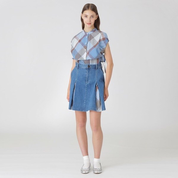 BLUE LABEL スラブシャンブレーデニムミニスカート スラブシャンブレーデニムミニスカート（スカート）｜BLUE LABEL