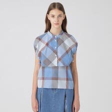 【接触冷感】【吸水速乾】クレストブリッジチェッククールドライブラウス