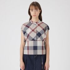 【接触冷感】【吸水速乾】クレストブリッジチェッククールドライブラウス