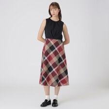 【接触冷感】クレストブリッジチェッククールドライドッキングドレス