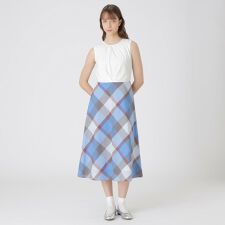 【接触冷感】クレストブリッジチェッククールドライドッキングドレス