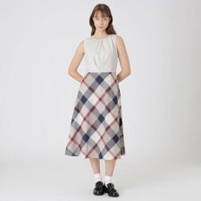 【接触冷感】クレストブリッジチェッククールドライドッキングドレス