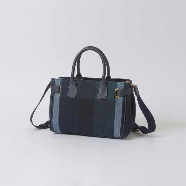 【現行品】ブルーレーベルクレストブリッジ　サイドポケットトート　チェック ブルーレーベルクレストブリッジ BLUE LABEL CRESTBRIDGE サイド