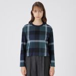 クレストブリッジチェックジャカードジャージープルオーバー | ブルー 