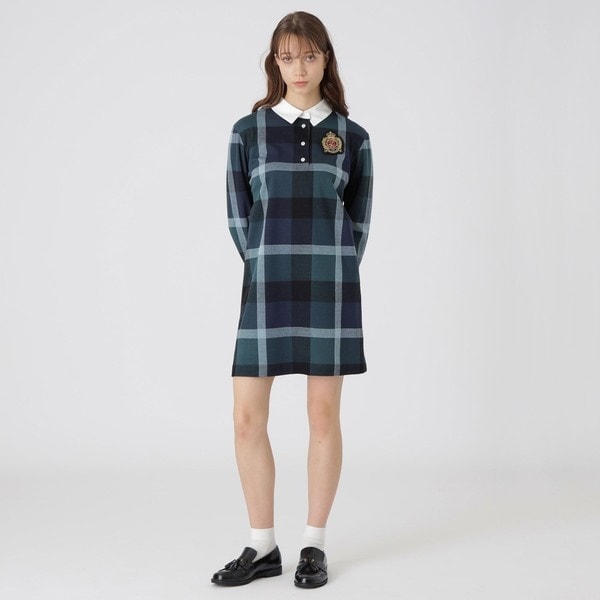 メルトモ　ブルーレーベル クレストブリッジ⭐︎チェック　ワンピース 美品✨ブルーレーベルクレストブリッジ Aラインワンピース
