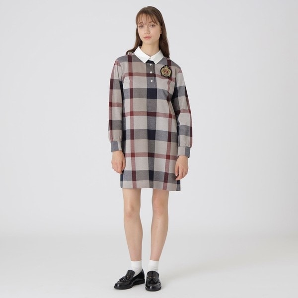 美品　クレストブリッジチェックドビーカラーペンテレココンビドレス 23AW 美品 クレストブリッジチェックドビーカラーペンテレココンビ
