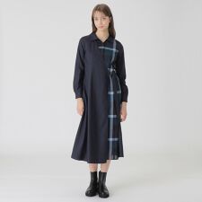 パーシャルクレストブリッジチェックドレス | ブルーレーベル 