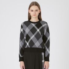 ブルーレーベル・クレストブリッジ(BLUE LABEL CRESTBRIDGE)のクレストブリッジチェックウーリージャカードプルオーバー