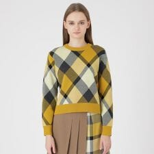 ブルーレーベル・クレストブリッジ(BLUE LABEL CRESTBRIDGE)のクレストブリッジチェックウーリージャカードプルオーバー