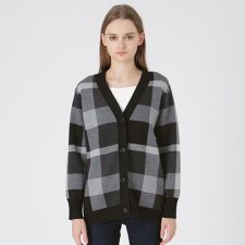 ブルーレーベル・クレストブリッジ(BLUE LABEL CRESTBRIDGE)のクレストブリッジチェックウーリージャカードカーディガン