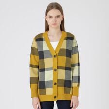 ブルーレーベル・クレストブリッジ(BLUE LABEL CRESTBRIDGE)のクレストブリッジチェックウーリージャカードカーディガン