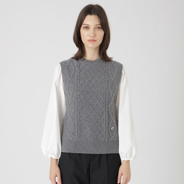 ニットベスト付きカットソー | ブルーレーベル・クレストブリッジ(BLUE