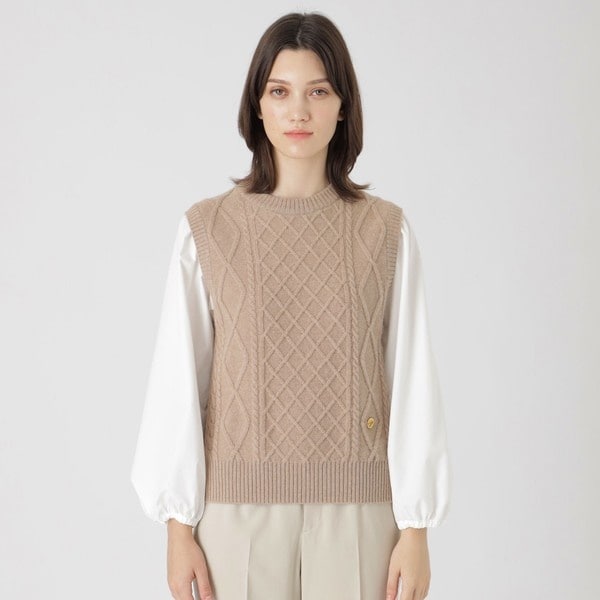 ニットベスト付きカットソー | ブルーレーベル・クレストブリッジ(BLUE