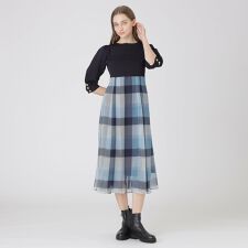ブルーレーベル・クレストブリッジ(BLUE LABEL CRESTBRIDGE)のシフォンコンビドレス