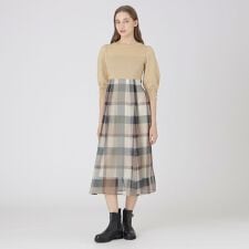 ブルーレーベル・クレストブリッジ(BLUE LABEL CRESTBRIDGE)のシフォンコンビドレス