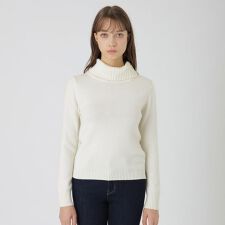 ブルーレーベル・クレストブリッジ(BLUE LABEL CRESTBRIDGE)の【ウォッシャブル】ウォッシャブルウールオフタートルニット