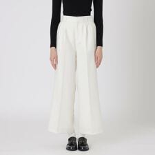 ウールブレンドサキソニーワイドパンツ