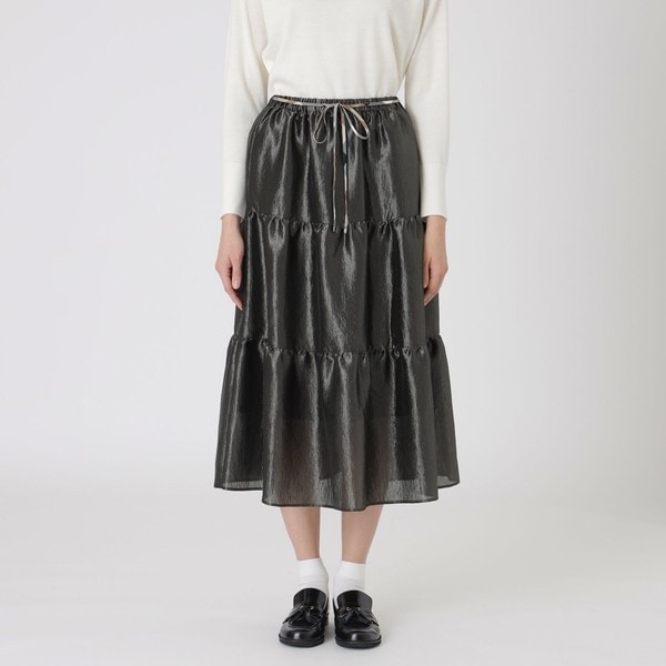 クレストブリッジチェックソフティーボイルマキシスカート | ブルー