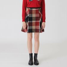 【10th ANNIVERSARY】クレストブリッジチェックロービングツィードフレアスカート