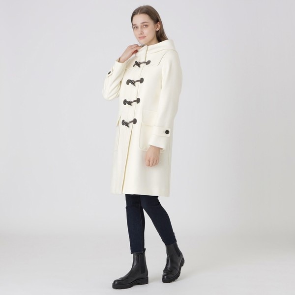 新品同様✨　マッキントッシュ　ダッフルコート　アイボリー　ホワイト　ウール　38 Merfirge ダッフルコートカシミヤ混 ウール ダッフル コート ロング丈