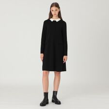 襟付きニットドレス