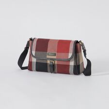 クレストブリッジチェックキャンバスかぶせショルダー