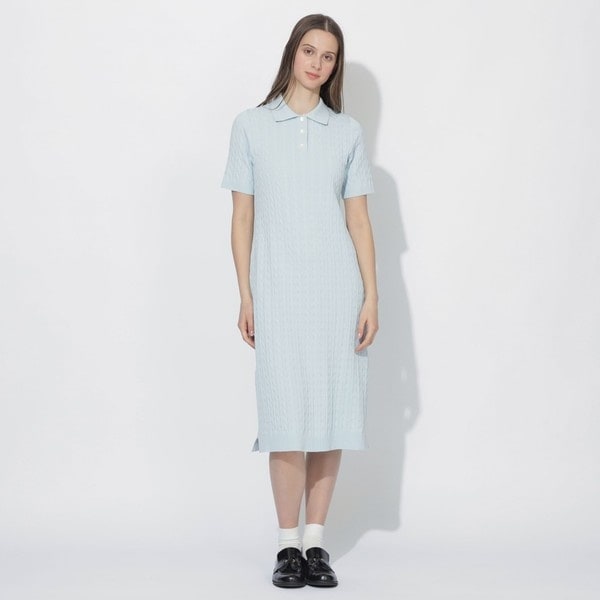BLUE LABEL ニットワンピース WEB限定】ケーブルニットワンピース | ブルーレーベル・クレスト