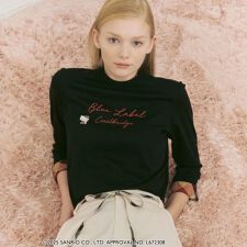 ブラック LABEL CRESTBRIDGE ナガソデYシャツ ネイビー レディース 