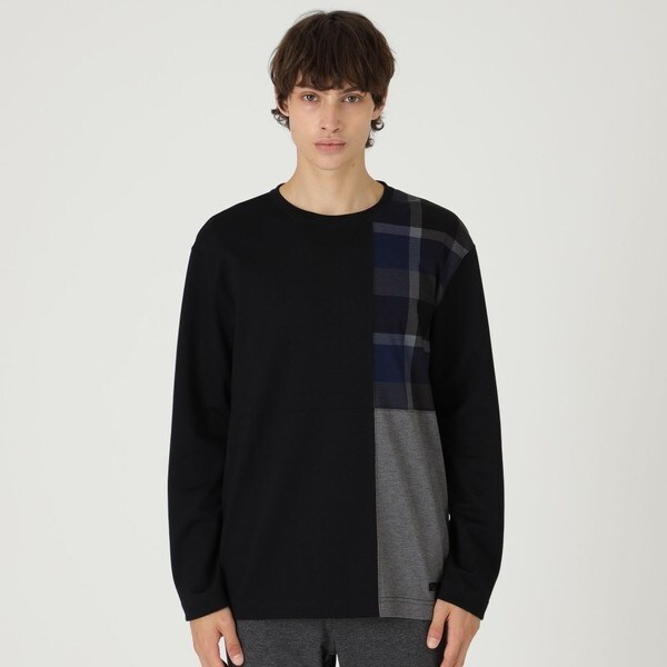 パッチワークハニカムカットソー | ブラックレーベル・クレスト