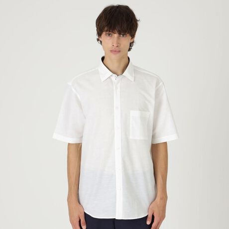リネンハーフスリーブシャツ | ブラックレーベル・クレストブリッジ 