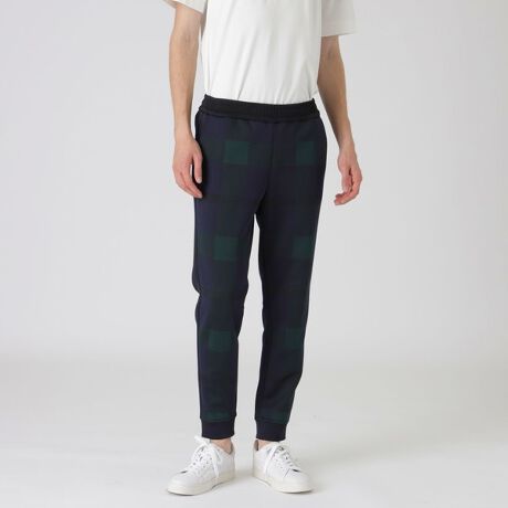 ブラックウォッチクレストブリッジチェックトラックパンツ | ブラック 
