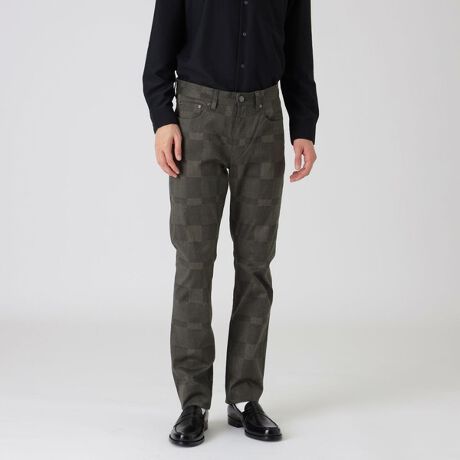 シャドークレストブリッジチェックファイブポケットパンツ | ブラック 