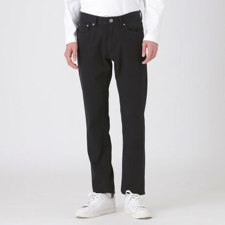 ダブルフェイスクレストブリッジチェックハイストレッチスキニーデニム 