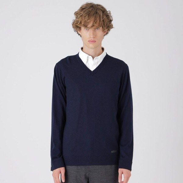 コンフォータブルVネックニット | ブラックレーベル・クレストブリッジ