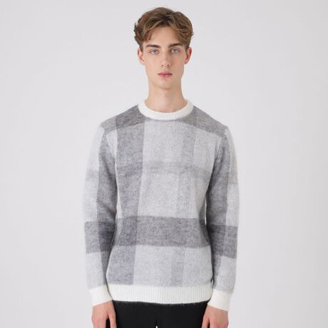 クレストブリッジチェックシャギーニット | ブラックレーベル 