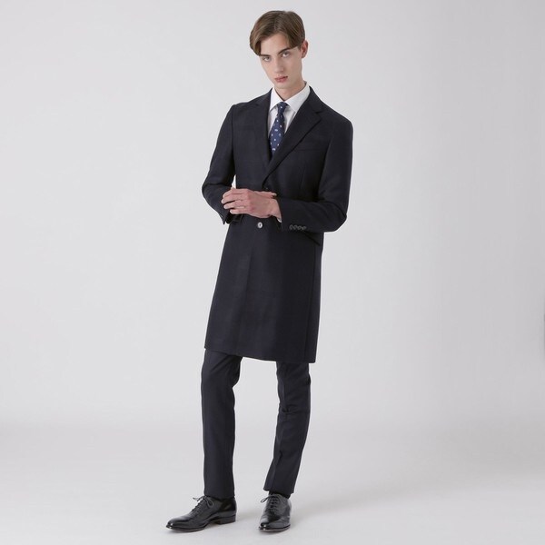 シャドークレストブリッジチェックチェスターコート | ブラック