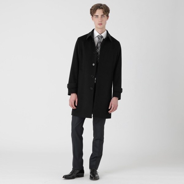 シャイニービーバーステンカラーコート | ブラックレーベル・クレスト