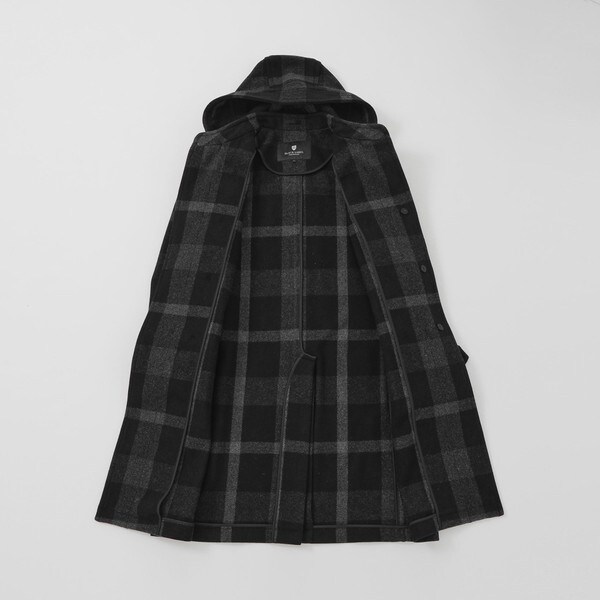 トーナルクレストブリッジチェックダッフルコート | ブラックレーベル