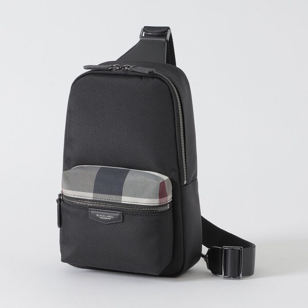 クレストブリッジチェックボディバッグ ブラックレーベルクレストブリッジ ナイロンコンビカルゼシャドークレストブリッジチェックビジネスボディ
