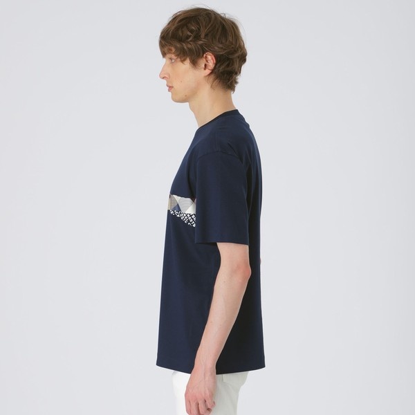 Tシャツ/カットソー(半袖/袖なし)新品　ブラックレーベルクレストブリッジ　テープチェックプリントTシャツ　Mサイズ