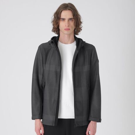 BLACK lab.】トーナルクレストブリッジチェックブリーズメッシュ 