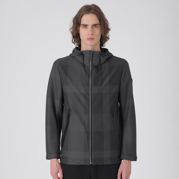 BLACK lab.】トーナルクレストブリッジチェックブリーズメッシュ