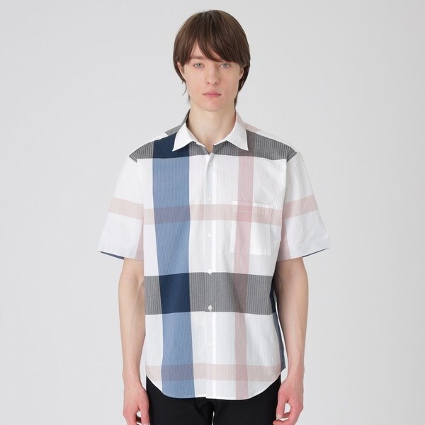 未使用ブラックレーベル　クレストブリッジチェックサッカーシャツ　M クレストブリッジチェックサッカーシャツ | ブラックレーベル
