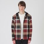 一部店舗限定】クレストブリッジチェックカラミパーカー | ブラック 