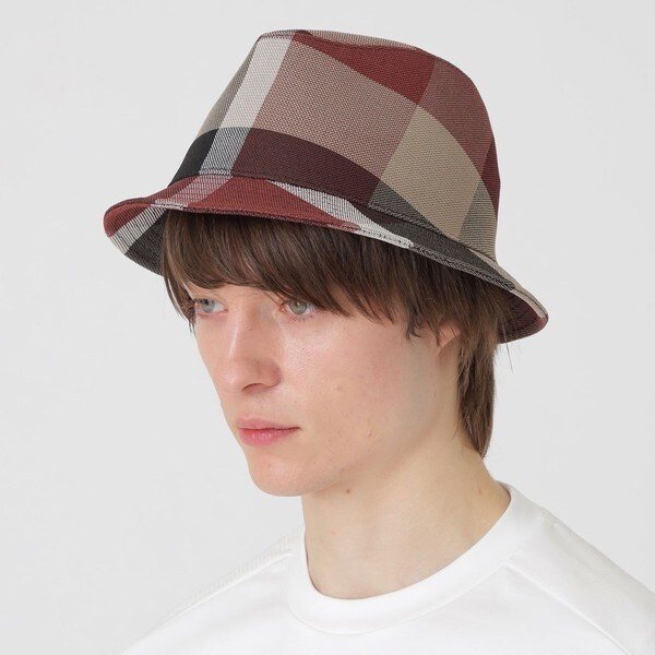 極美品 ブラックレーベルクレストブリッジ クレストブリッジチェックカラミハット 一部店舗限定】クレストブリッジチェックカラミハット