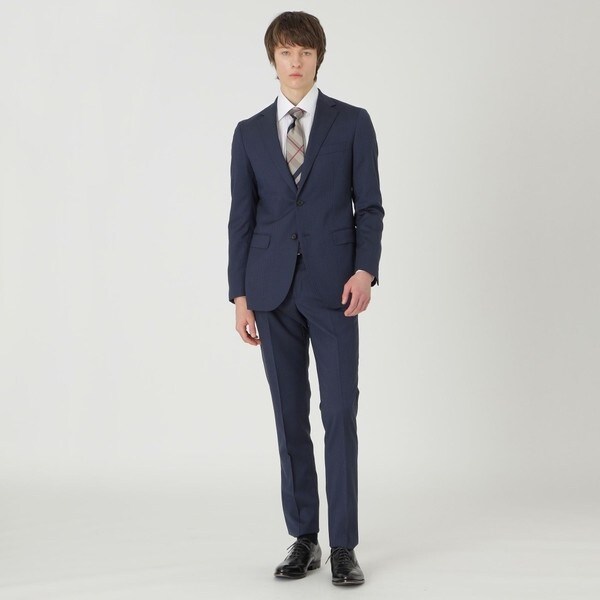 一部店舗限定】ネイビーシャドーストライプスーツ | ブラックレーベル
