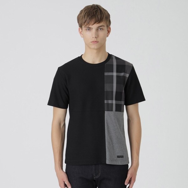 パッチワークハニカムTシャツ | ブラックレーベル・クレストブリッジ