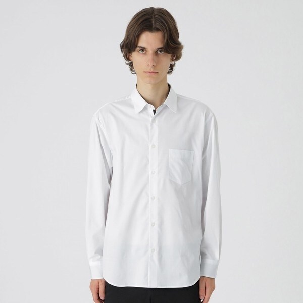 新品 ブラックレーベルクレストブリッジシャドークレストブリッジチェックレギュラーカラー長袖シャツ 41ホワイトBLACK LABEL CRESTBRIDGE ナイロンコンビカルゼシャドークレストブリッジチェックビジネス