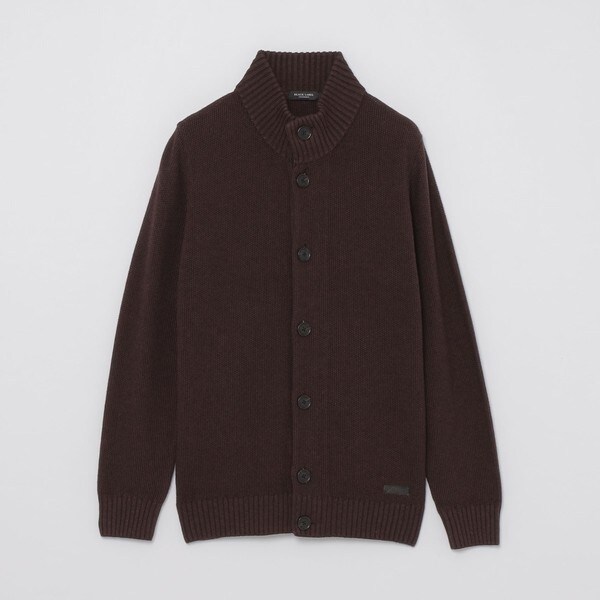 クレストブリッジチェックハイネックカーディガン | ブラックレーベル