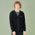 WEB・一部店舗限定】パーシャルチェックケーブルカーディガン 